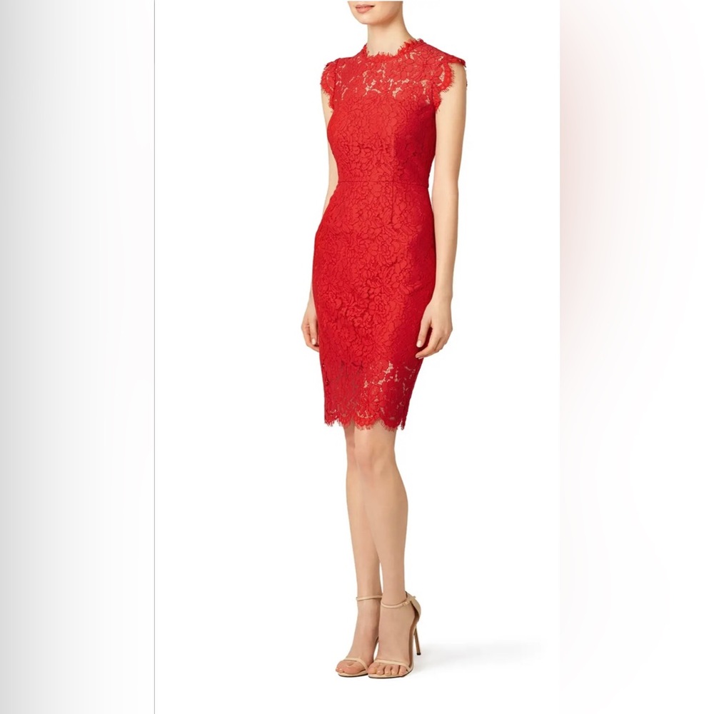 Rachel Zoe Suzette Lace Dress in Rouge